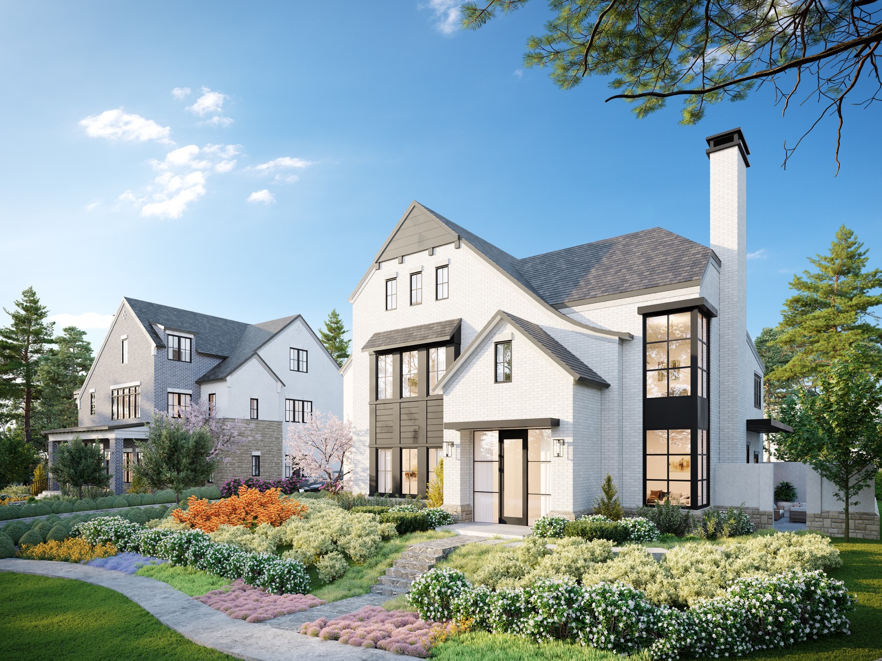 View 3 manor home rendering from Project Renderings