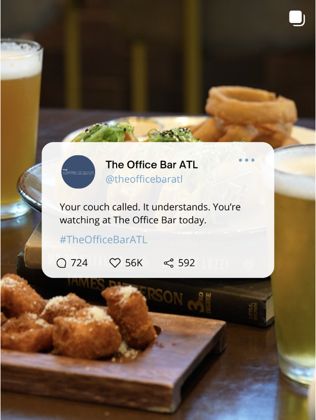 The Office Bar Instagram social post preview one